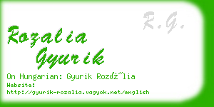 rozalia gyurik business card